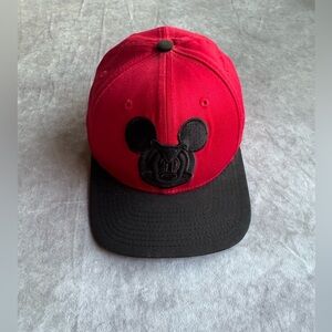 New Era Red and Black Cap with Mouse Design